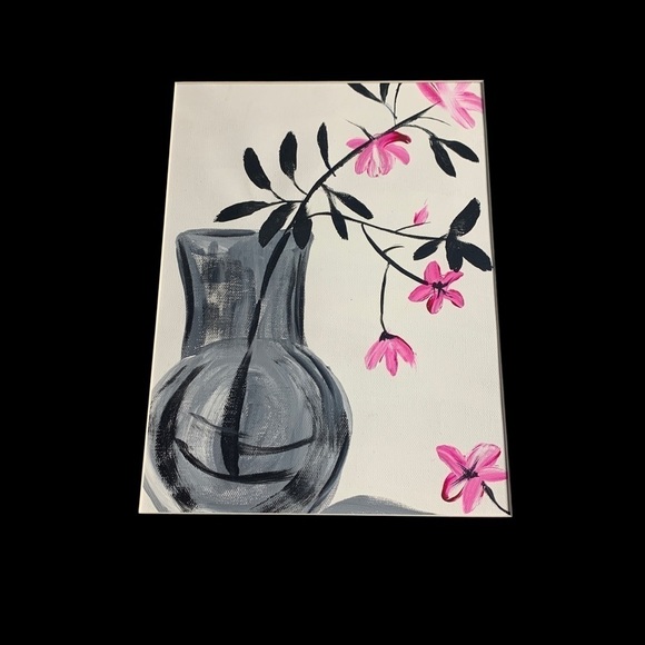 Original Artwork Acrylic on Canvas Sheet Impressionism Simple Design 12 x 16 - Picture 2 of 12